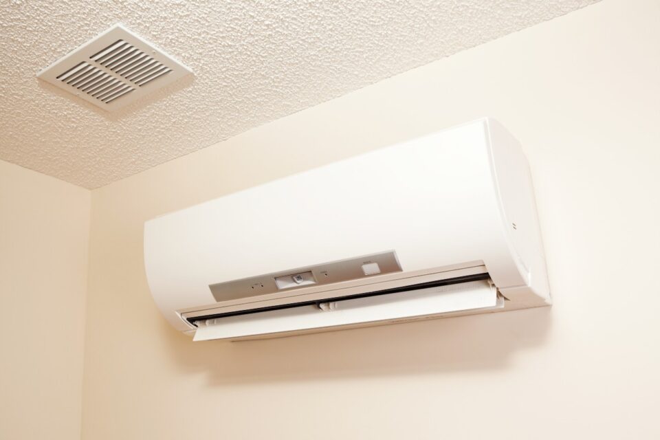 Ductless AC Unit Hanging on Wall