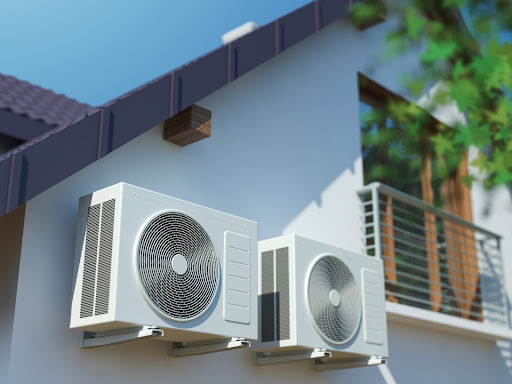 air conditioning at the front of the building