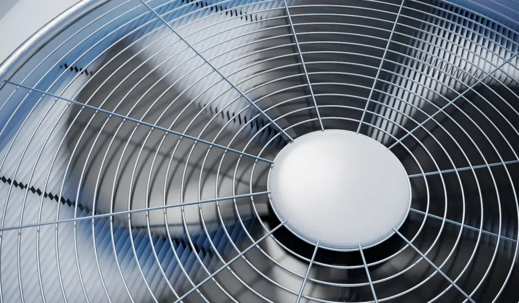 a fan in an AC unit