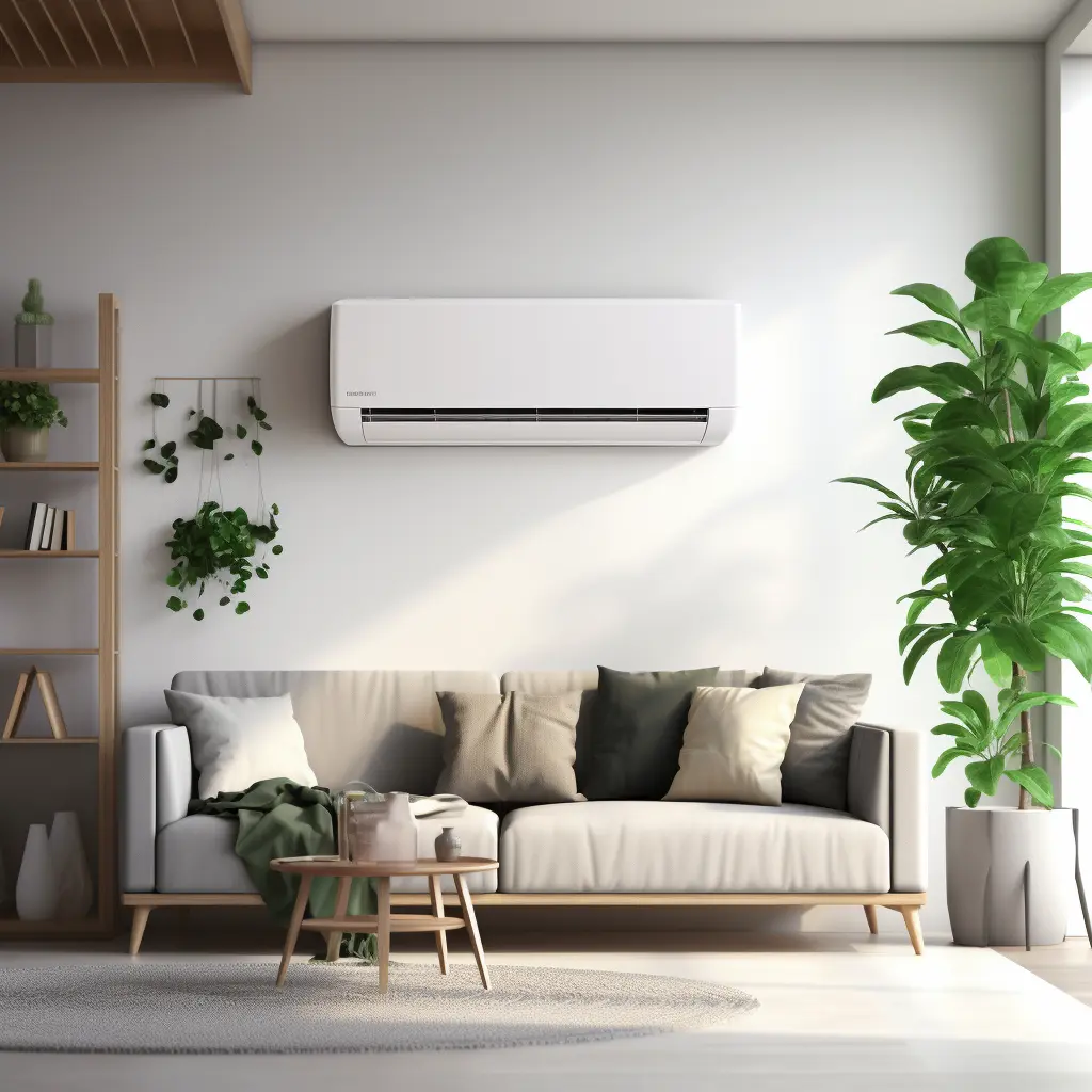 an air conditioning unit in the living room